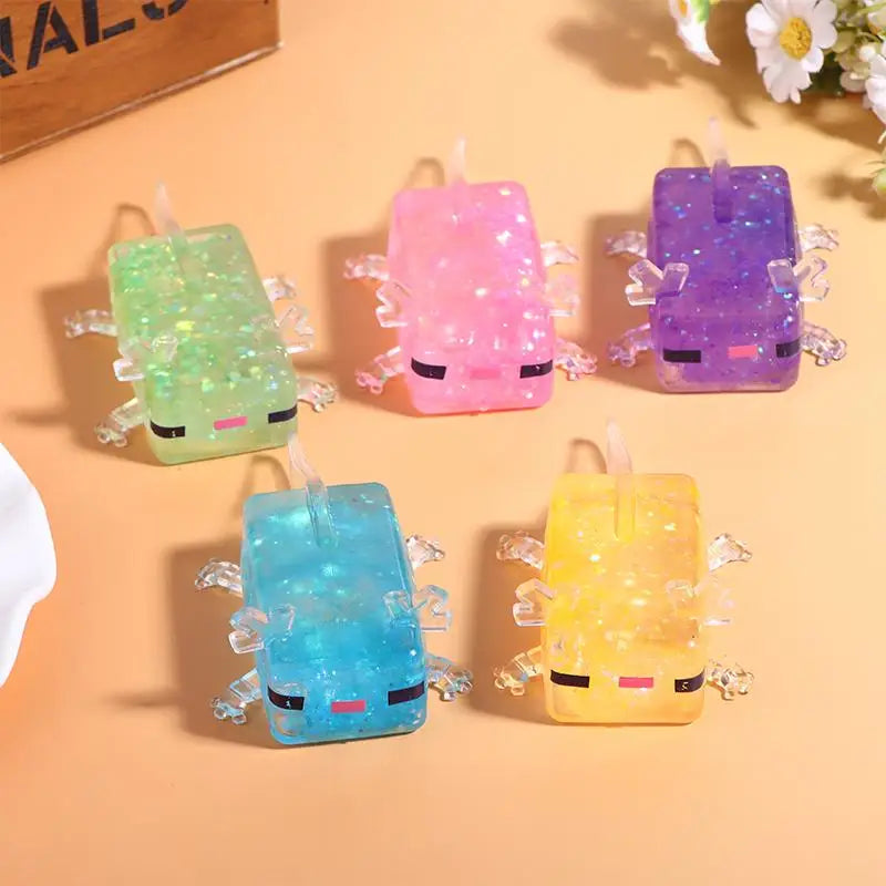 Cute Axolotl Squishy Toys Creative DIY Handmade Stress Relieving Toys Moldable Stress Relieving Toys Birthday Party Gifts
