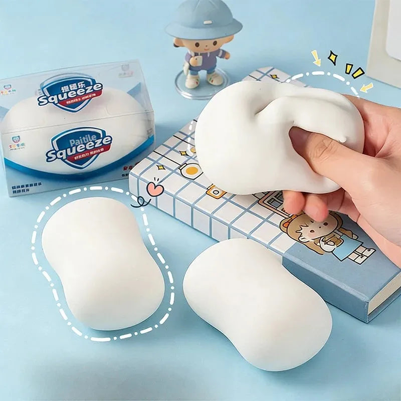 Squishy Soap Stress Relief Sensory Fidget Toys Squishy Soft Simulated Soap Squeeze Toy Anti-Stress Slow Rebound Squeeze Pinch
