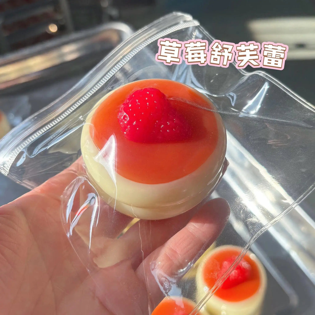 Soufflé Squishy Fidget Toys Funny Squeeze Elastic Cheese Toy Unzip Slow Rise Squeeze Prank Children's Birthday Gift