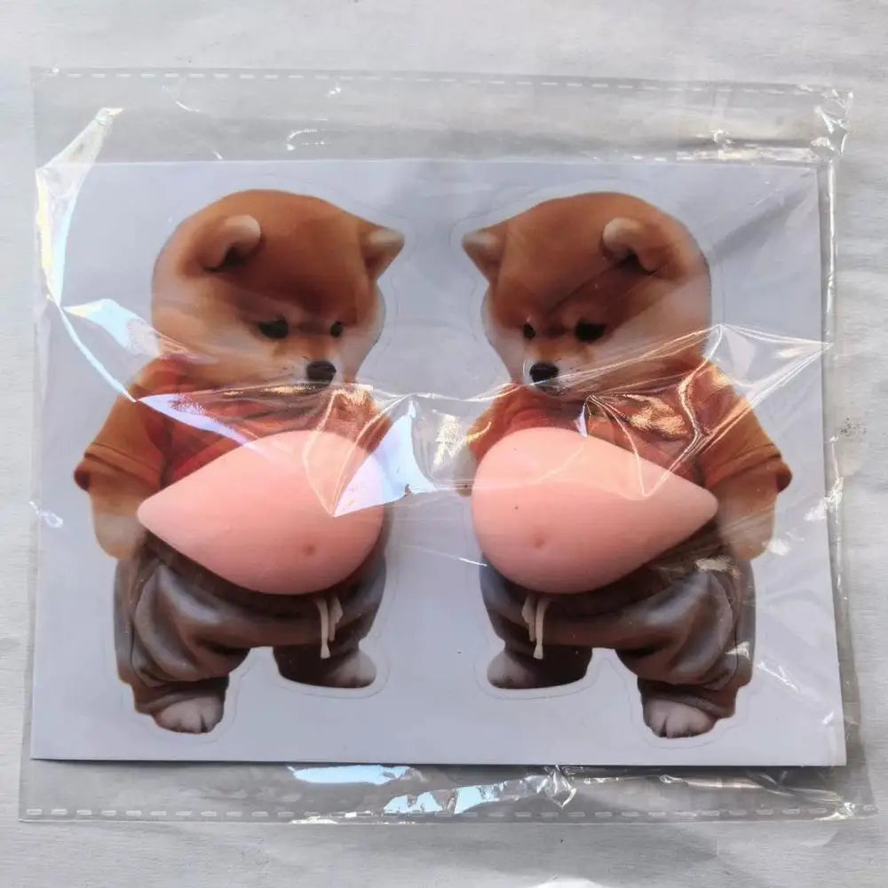 Squishy Butt 3D Stickers Cute Cartoon Bear Rabbit Pinch Decompression Toy For Scrapbooking Journal Phone Case DIY Decor