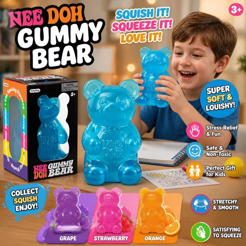 Schylling NeeDoh Nice Cube Sensory Squeeze Toy with Super Solid Squish Stress Relief Anxiety Sensory Tool Stress Reliever Toys