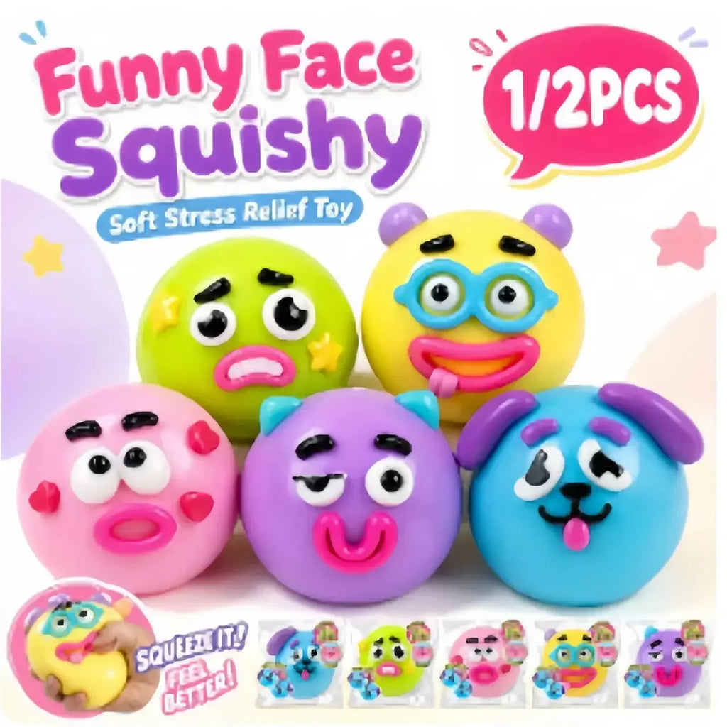 NEW Smushers Squishy, Curiosities Dog Face Swap Squishy Toy, Soft Moldable Cute Slow Rise Squeeze Toy, DIY Toys, Relaxing Sensor
