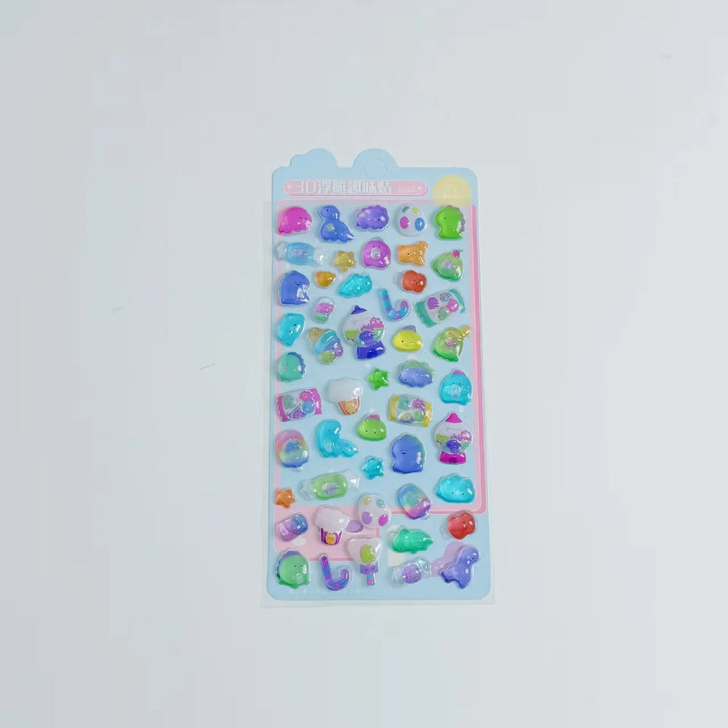 Squishy Butt 3D Stickers Cute Cartoon Bear Rabbit Pinch Decompression Toy For Scrapbooking Journal Phone Case DIY Decor
