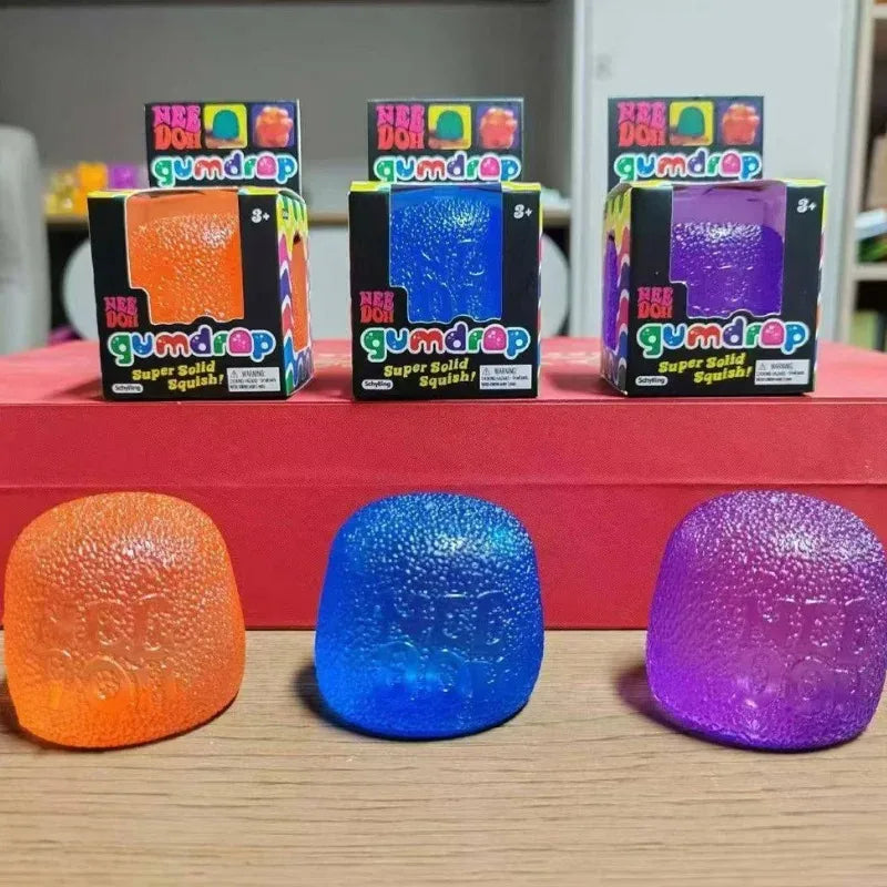 Schylling NeeDoh Nice Cube Sensory Squeeze Toy with Super Solid Squish Stress Relief Anxiety Sensory Tool Stress Reliever Toys