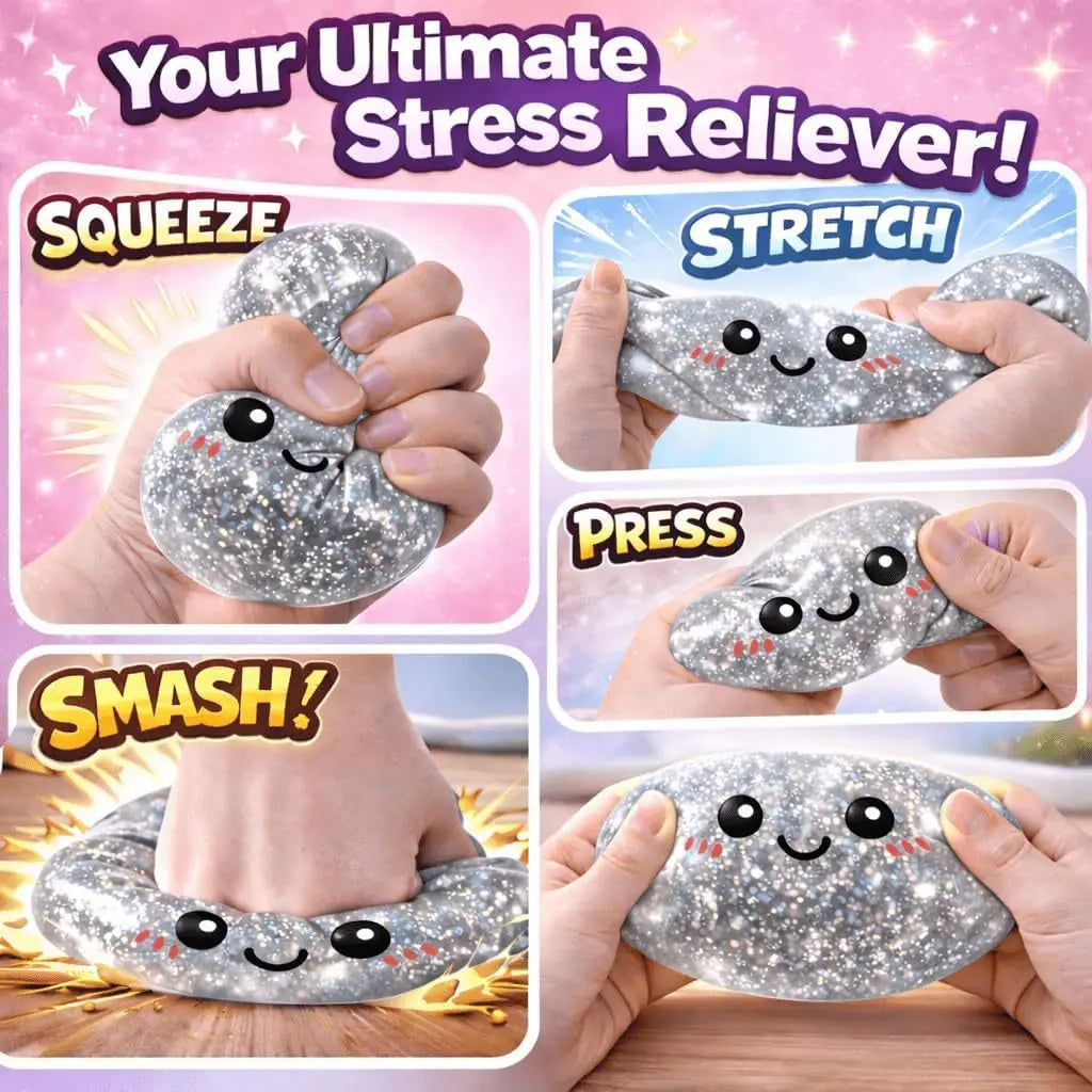 2026 Glitter Dumpling Squishy with Box Dumplings Sensory Squeeze Toy Decompression Slow Rising Anti Stress Reliever Sensory Gift