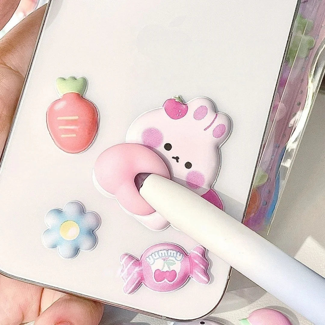 Squishy Butt 3D Stickers Cute Cartoon Bear Rabbit Pinch Decompression Toy For Scrapbooking Journal Phone Case DIY Decor